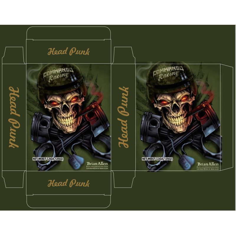 3.5G Head Punk Skull Art Cannabis Storage Box